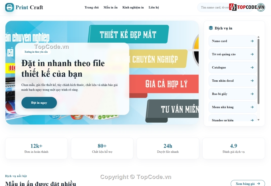 in ấn,đặt,web in ấn